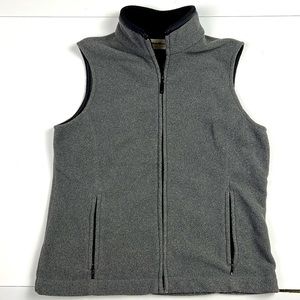 Eddie Bauer Gray Fleece Vest Small